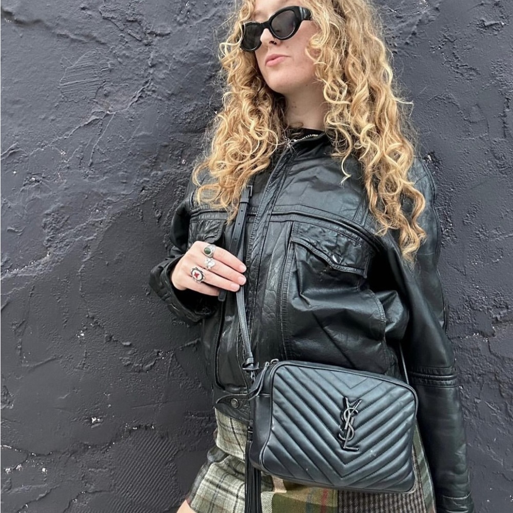Yves Saint Laurent Lou Camera Bag Black Quilted Crossbody